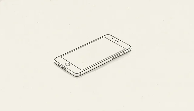 Smartphone lying on rice paper