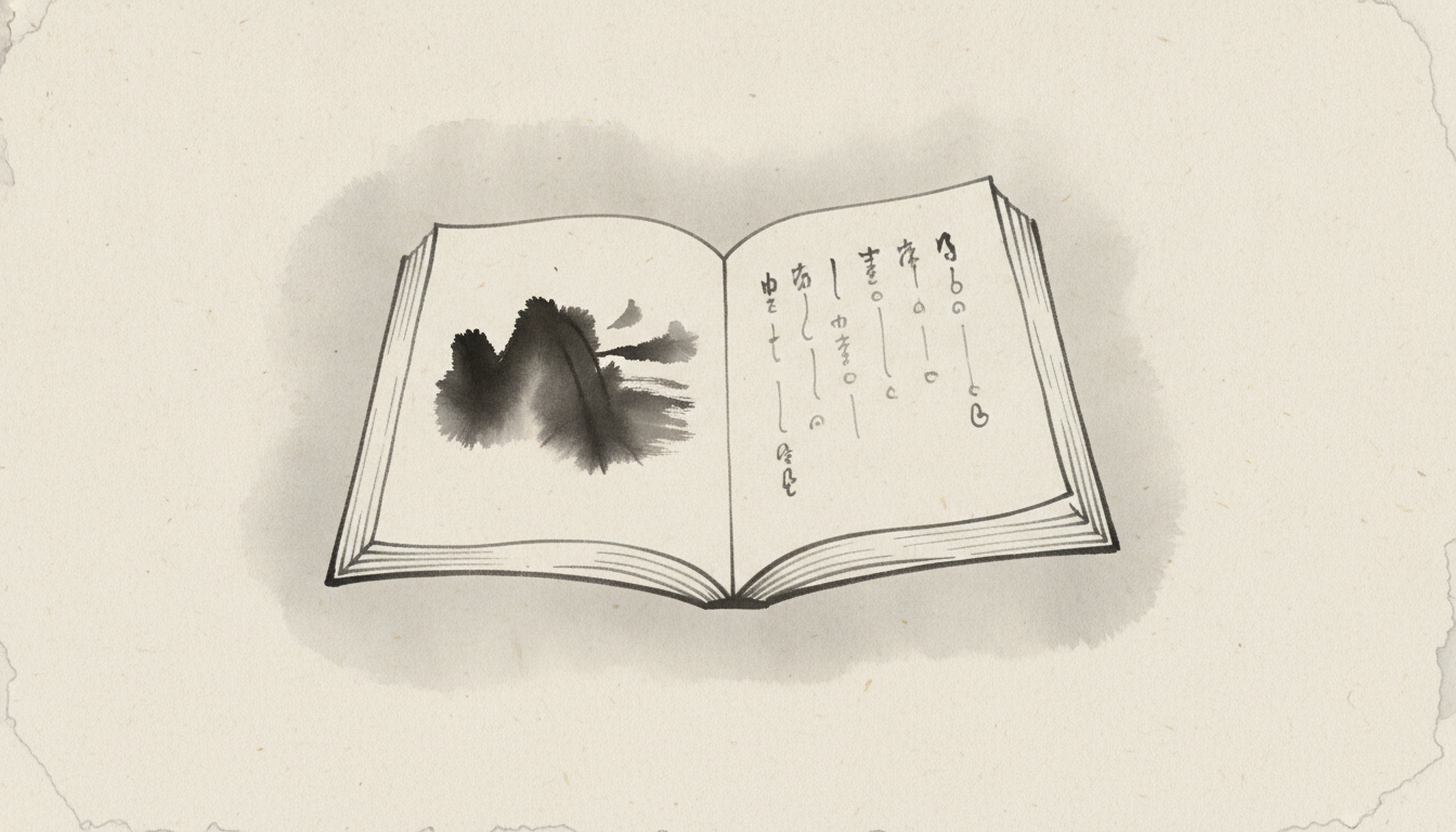 Open Chinese textbook on a flat surface